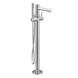 Moen - Align One-Handle Freestanding Floor Mount Tub Filler with Handshower, Chrome - Chrome