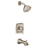 Moen - Voss M-CORE 2-Series Eco Performance 1-Handle Tub and Shower Trim Kit in Brushed Nickel (Valve Sold Separately) - Brushed Nickel
