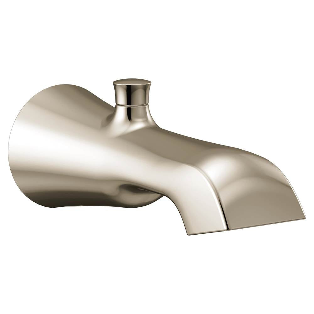 Moen - Flara 1/2-Inch Slip Fit Connection Diverter Tub Spout, Polished Nickel - Polished Nickel