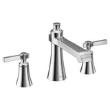 Moen - Flara 2-Handle Deck-Mount Roman Tub Faucet Trim Kit with Lever Handles in Chrome (Valve Sold Separately) - Chrome