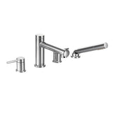Moen - Align 2-Handle Deck Mount Roman Tub Faucet Trim Kit with Hand shower in Chrome (Valve Sold Separately) - Chrome