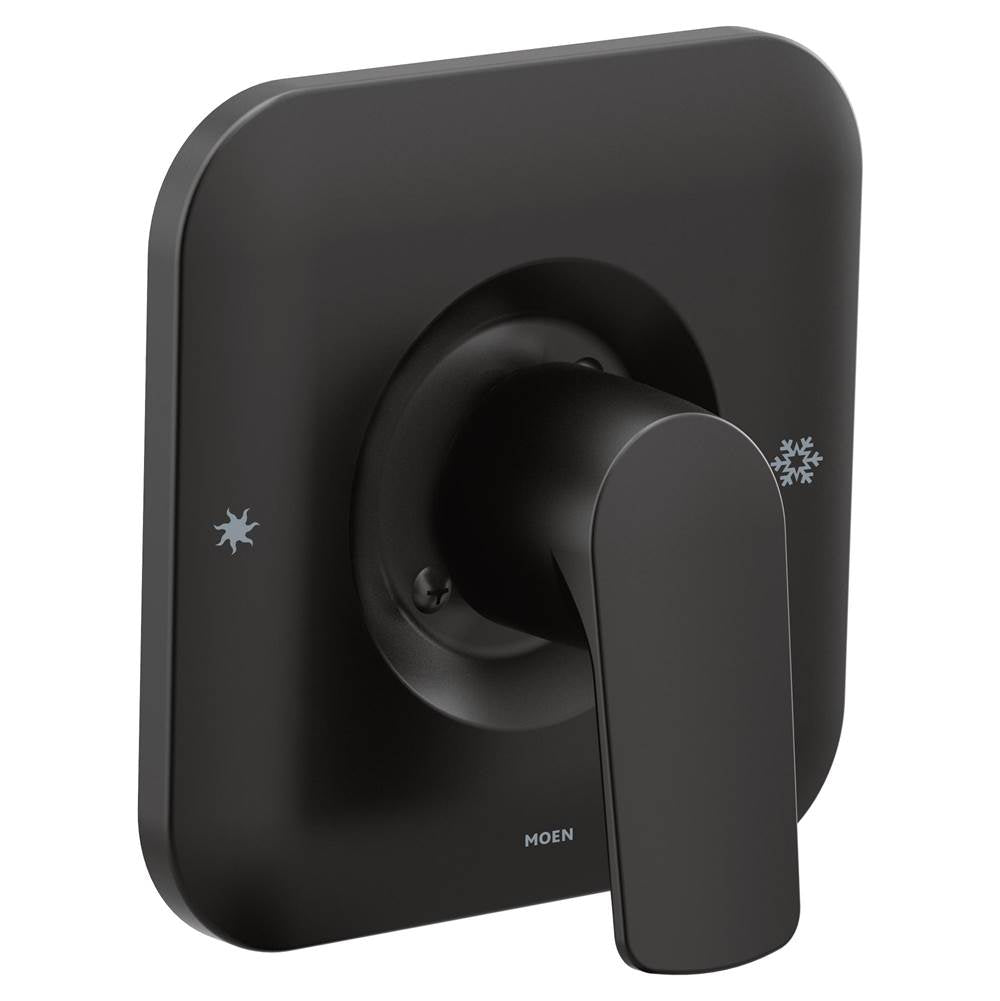 Moen - Rizon 1-Handle Posi-Temp Valve Trim Kit in Matte Black (Valve Sold Separately) - Matte Black