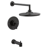 Moen - Arris Posi-Temp 1-Handle 1-Spray Eco-Performance Tub and Shower Faucet Trim Kit in Matte Black (Valve Not Include - Matte Black