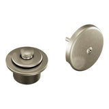 Moen - Push-N-Lock Tub and Shower Drain Kit with 1-1/2 Inch Threads, Brushed Nickel - Brushed Nickel