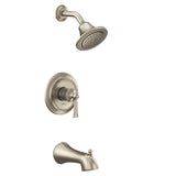 Moen - Wynford M-CORE 2-Series Eco Performance 1-Handle Tub and Shower Trim Kit in Brushed Nickel (Valve Sold Separately) - Brushed Nickel