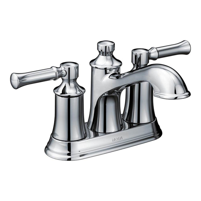Moen - Dartmoor Two-Handle Low arc Bathroom Faucet, Chrome - Chrome