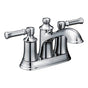 Moen - Dartmoor Two-Handle Low arc Bathroom Faucet, Chrome - Chrome