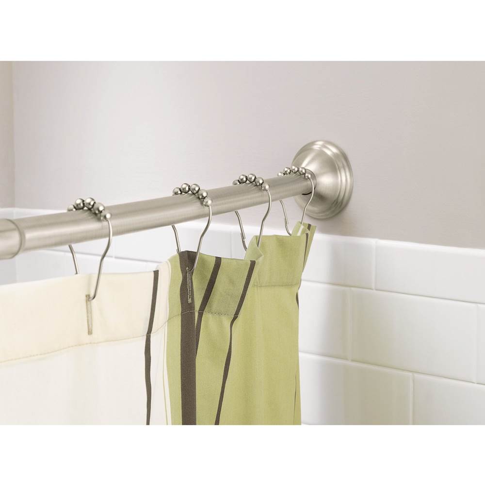 Brushed Gold Adjustable Curved Shower Rod
