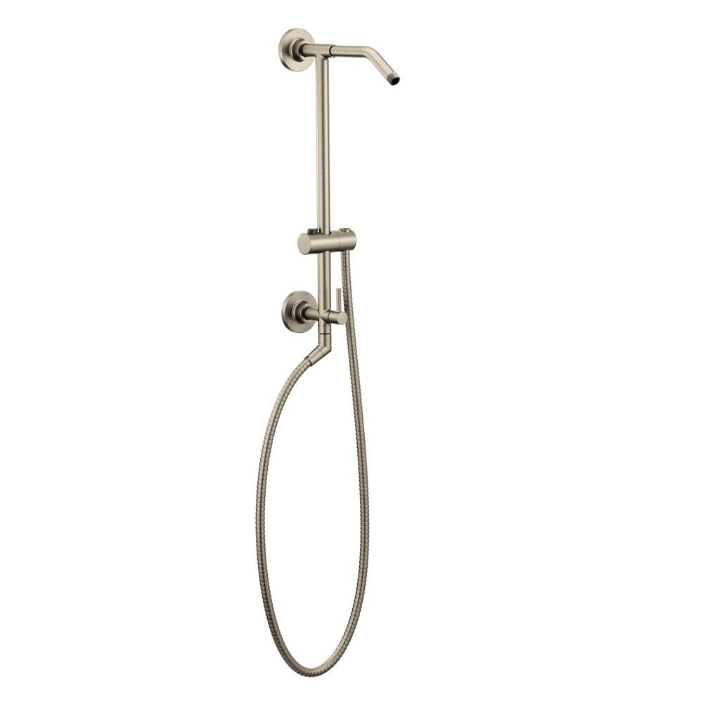 Moen - Annex Shower Rail System with 2-Function Diverter in Brushed Nickel (Valve Sold Separately) - Brushed Nickel