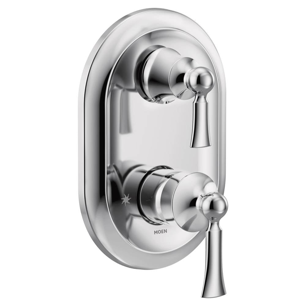 Moen - Wynford M-CORE 3-Series 2-Handle Shower Trim with Integrated Transfer Valve in Chrome (Valve Sold Separately) - Chrome
