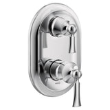 Moen - Wynford M-CORE 3-Series 2-Handle Shower Trim with Integrated Transfer Valve in Chrome (Valve Sold Separately) - Chrome