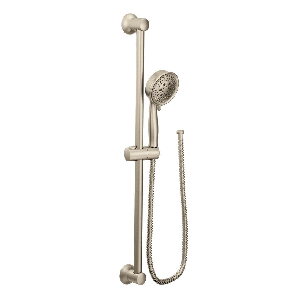 Moen - Eco-Performance Handheld Showerhead with 69-Inch-Long Hose Featuring 30-Inch Slide Bar, Brushed Nickel - Brushed Nickel