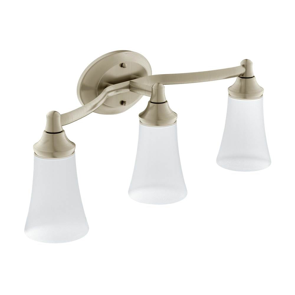 Moen - Brushed Nickel Three Globe Bath Light - Brushed Nickel
