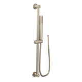 Moen - Modern Eco-Performance Handshower Handheld Shower with 30-Inch Slide Bar and 69-Inch Metal Hose, Brushed Nickel - Brushed Nickel