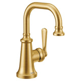 Moen - Colinet One-Handle Single Hole Traditional Bathroom Sink Faucet in Brushed Gold - Brushed Gold