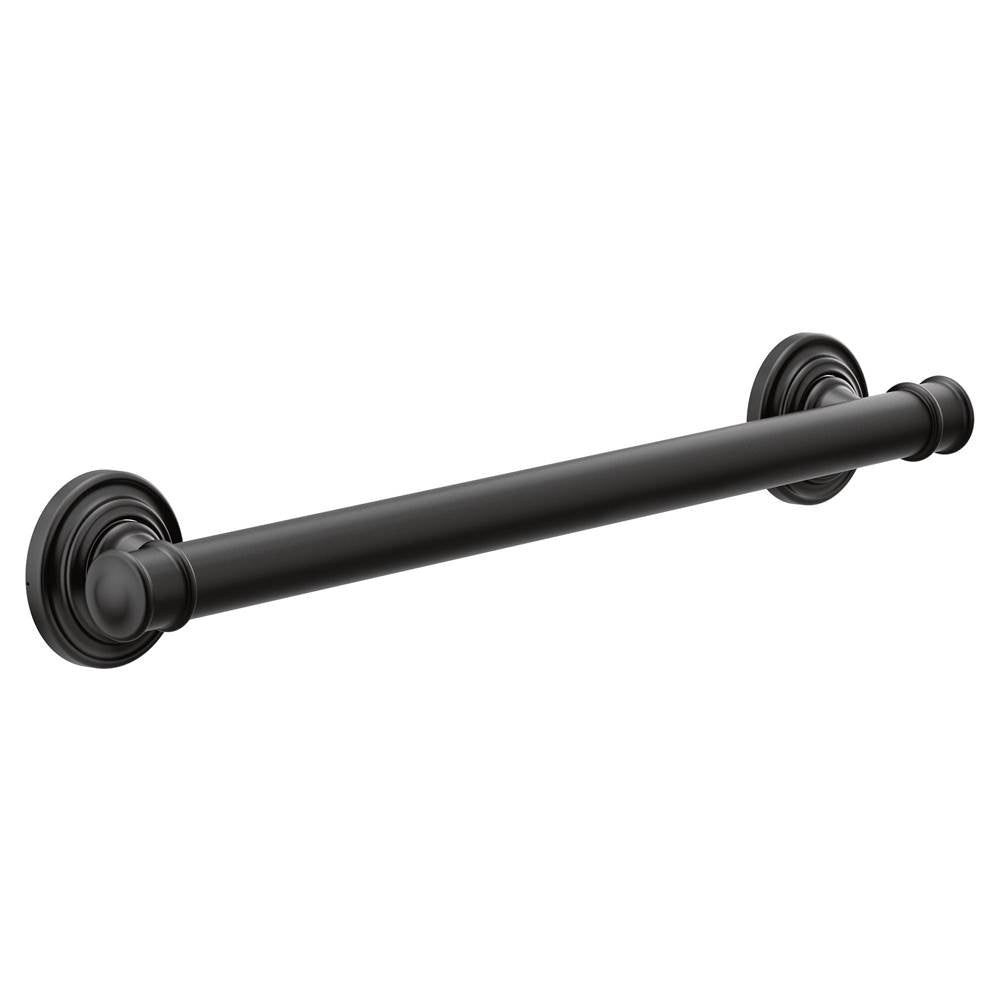 Moen - Matte Black 18'' Grab Bar - Matte Black