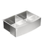 Moen - 1800 Series Stainless Steel Apron Front Farmhouse 18 Gauge Double Bowl Sink, Stainless - Satin Stainless