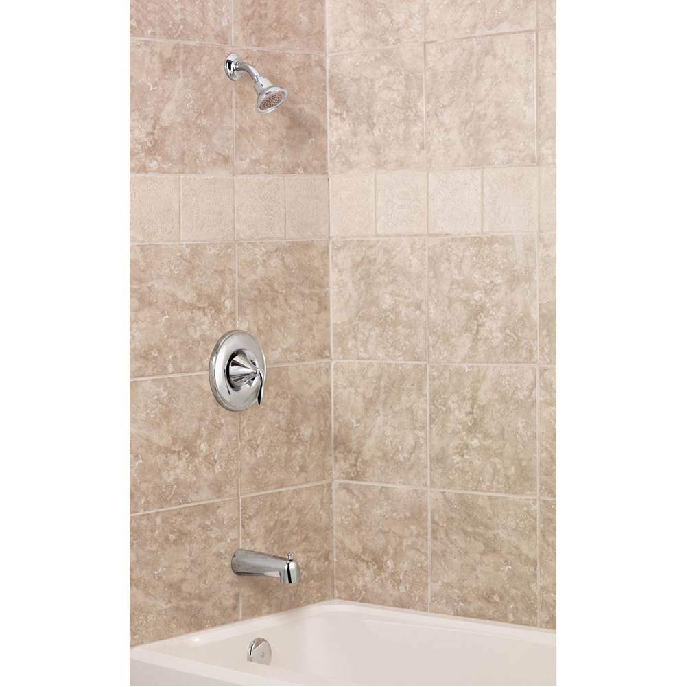 Eva Single-Handle 1-Spray Posi-Temp Shower Faucet Trim Kit in Chrome (Valve Sold Separately)