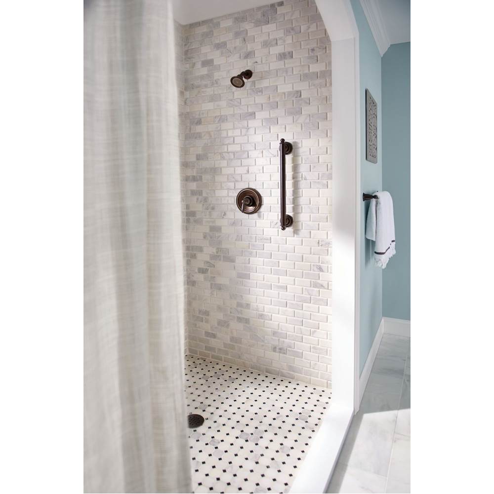 Brushed Nickel 12'' Designer Grab Bar
