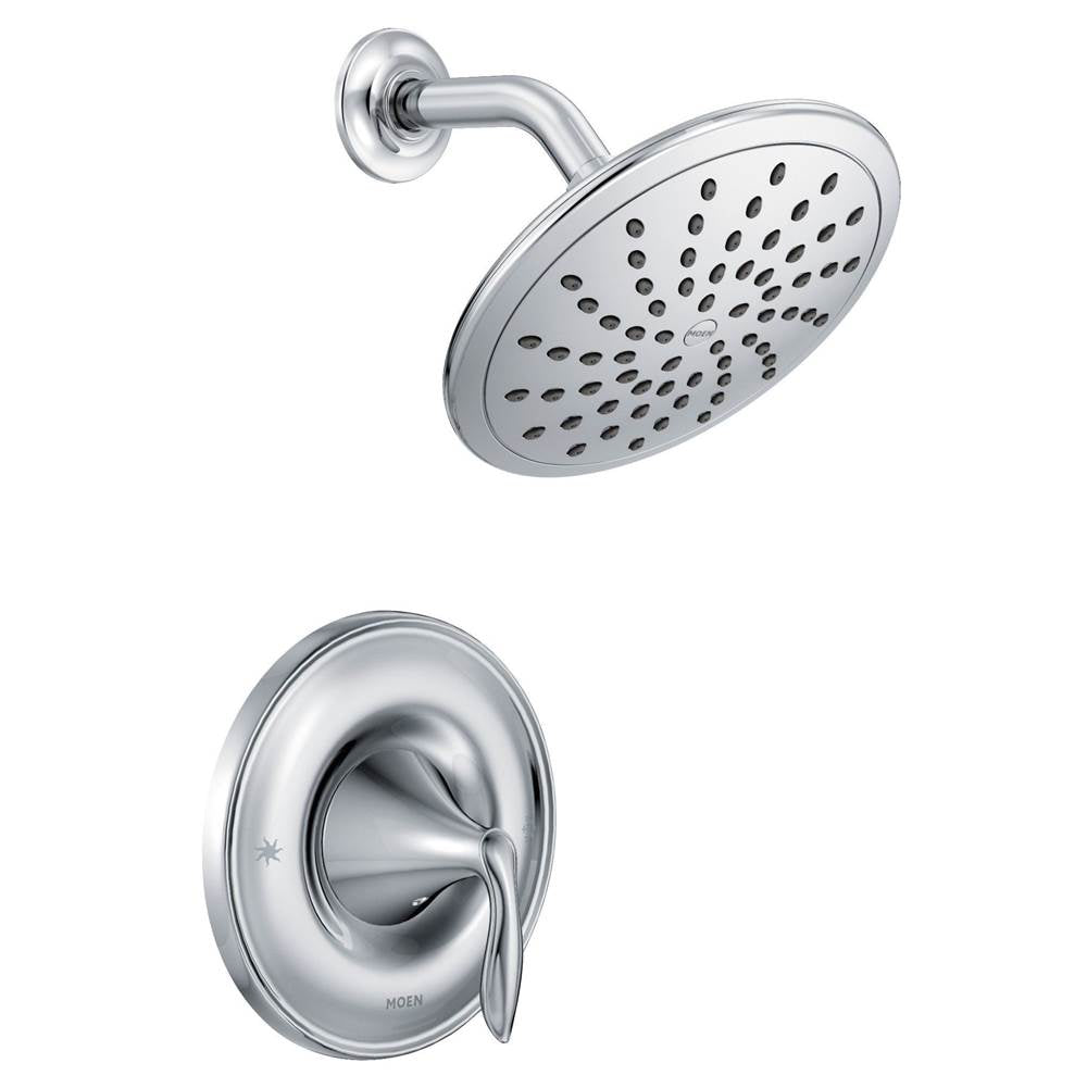 Eva Posi-Temp Rain Shower Single-Handle Shower Only Faucet Trim Kit in Chrome (Valve Sold Separately)