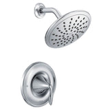 Eva Posi-Temp Rain Shower Single-Handle Shower Only Faucet Trim Kit in Chrome (Valve Sold Separately)