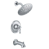 Dartmoor Posi-Temp Rain Shower Single-Handle Tub and Shower Faucet Trim Kit in Chrome (Valve Sold Separately)