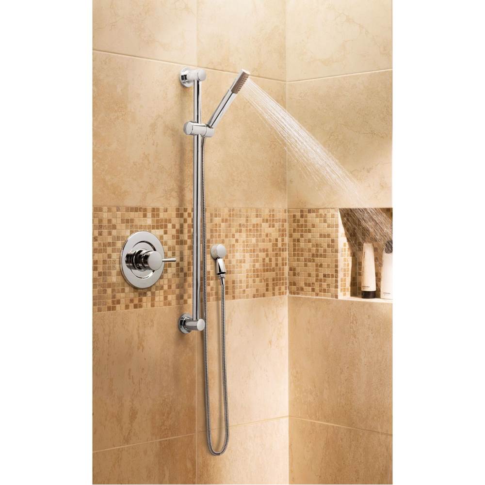 Modern Eco-Performance Handshower Handheld Shower with 30-Inch Slide Bar and 69-Inch Metal Hose, Chrome