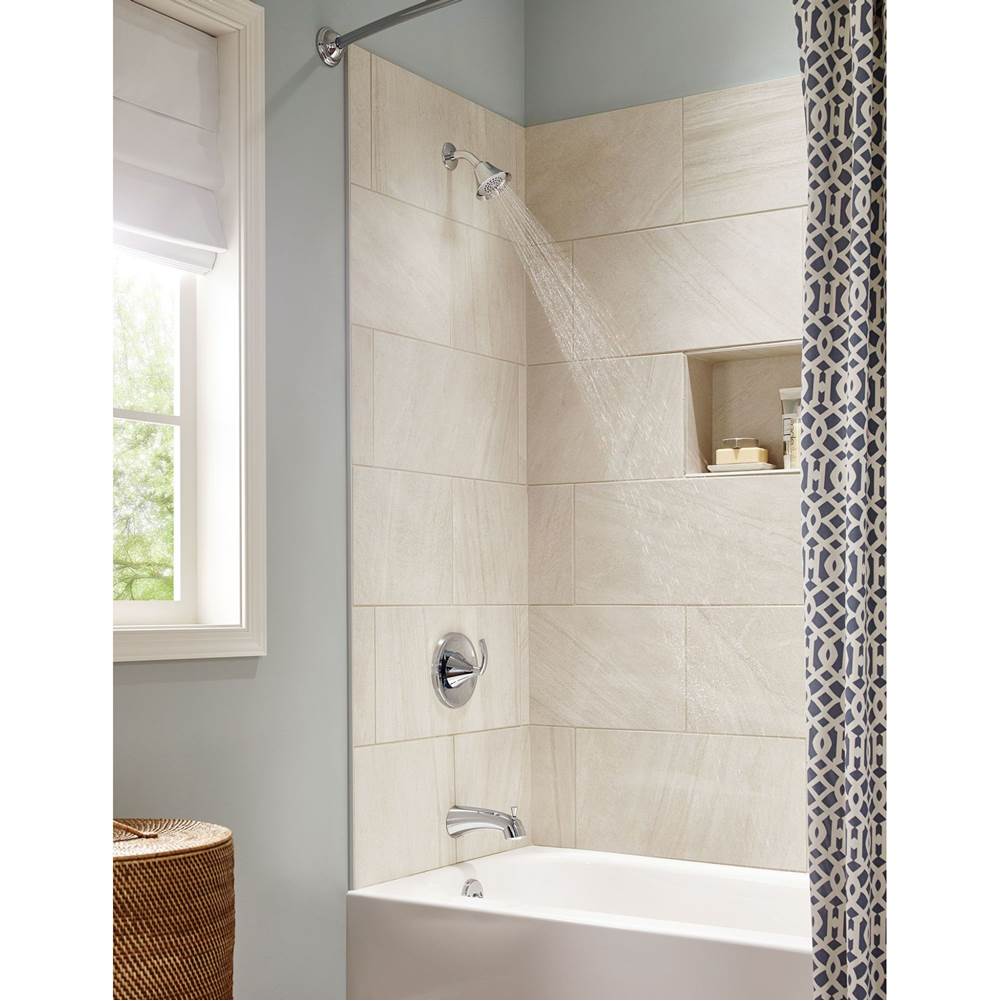 Glyde 1-Spray Single-Handle Posi-Temp Tub and Shower Faucet Trim Kit in Chrome (Valve Sold Separately)