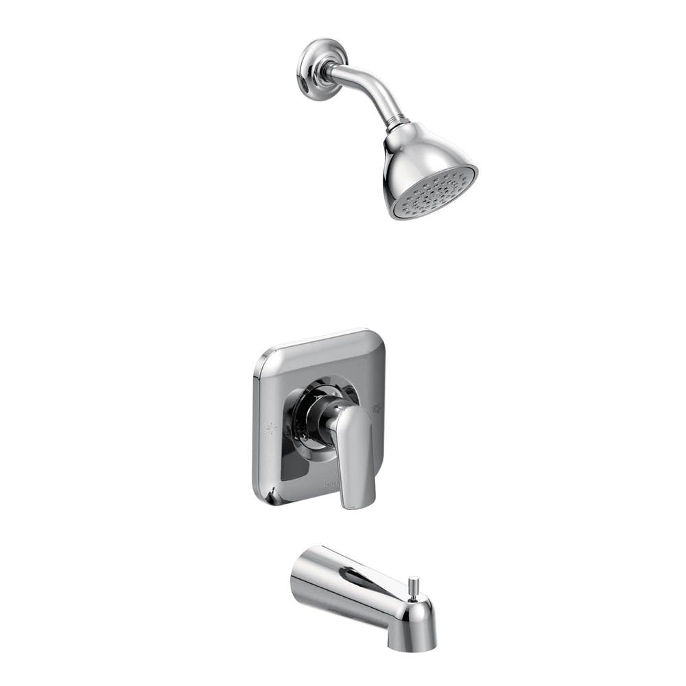 Rizon 1-Handle 1-Spray Posi-Temp Tub and Shower Faucet Trim Kit in Chrome (Valve Sold Separately)