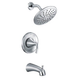 Glyde Posi-Temp Rain Shower Single-Handle Tub and Shower Faucet Trim Kit in Chrome (Valve Sold Separately)