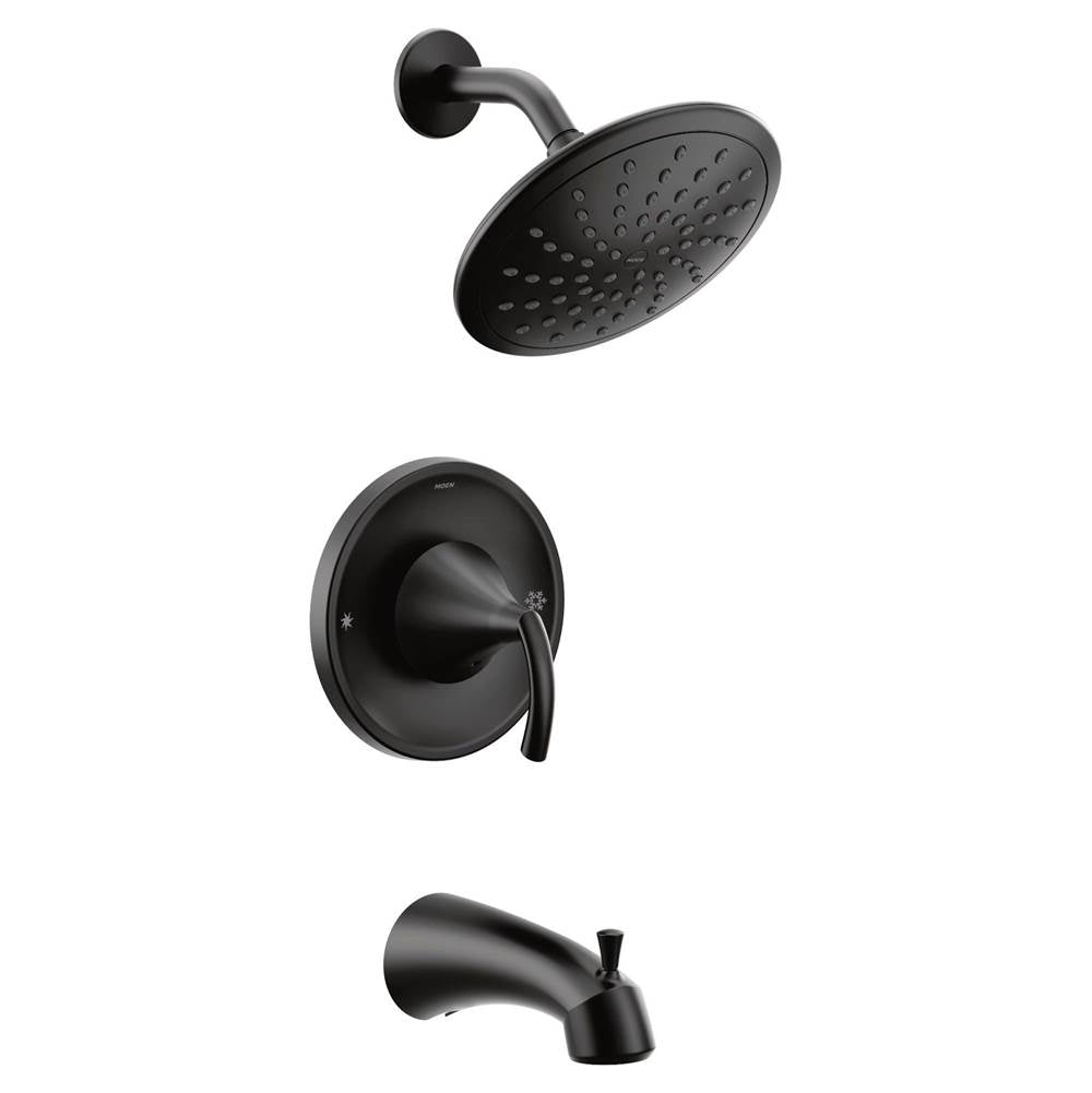 Glyde Posi-Temp Rain Shower Single-Handle Tub and Shower Faucet Trim Kit in Chrome (Valve Sold Separately)