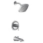 Moen - Flara M-CORE 2-Series Eco Performance 1-Handle Tub and Shower Trim Kit in Chrome (Valve Sold Separately) - Chrome