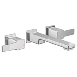 Moen - 90 Degree Two-Handle Wall Mount Bathroom Faucet Trim, Valve Required, Chrome - Chrome