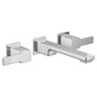 Moen - 90 Degree Two-Handle Wall Mount Bathroom Faucet Trim, Valve Required, Chrome - Chrome