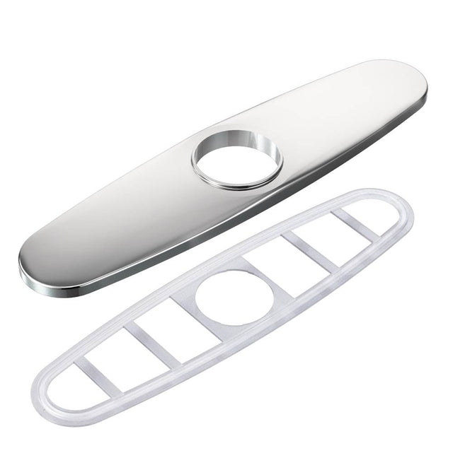 Moen - Kitchen Faucet Escutcheon Deckplate for 3-Hole Installation, Chrome - Chrome
