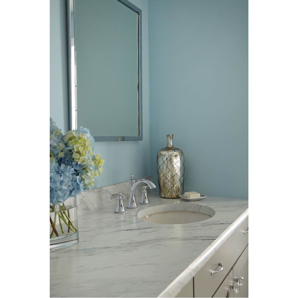 Wynford 8 in. Widespread 2-Handle High-Arc Bathroom Faucet with Lever Handles in Chrome (Valve Sold Separately)
