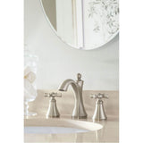 Wynford 8 in. Widespread 2-Handle High-Arc Bathroom Faucet with Cross Handles in Chrome (Valve Sold Separately)