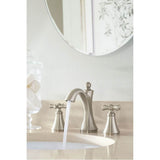 Wynford 8 in. Widespread 2-Handle High-Arc Bathroom Faucet with Cross Handles in Chrome (Valve Sold Separately)