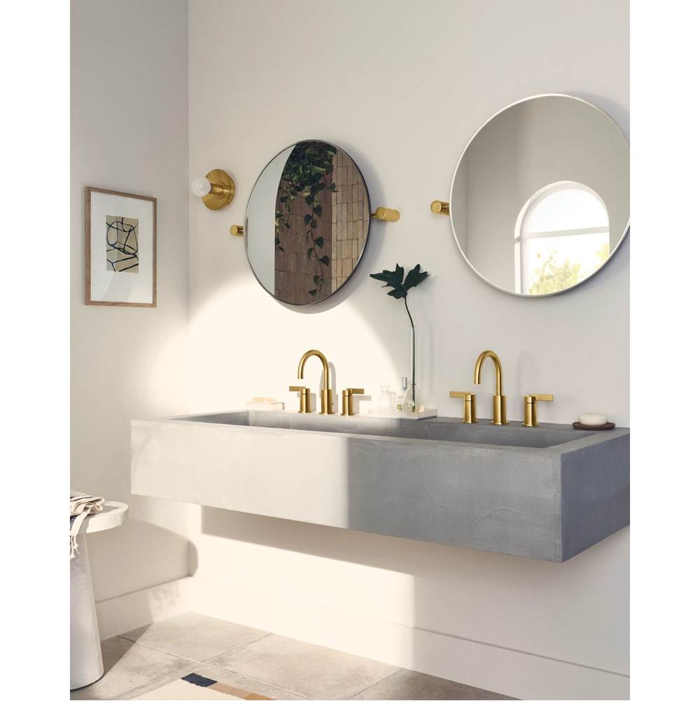 Cia 8 in. Widespread 2-Handle High-Arc Bathroom Faucet Trim Kit in Chrome (Valve Sold Separately)