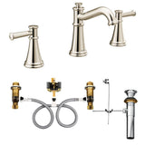 Widespread Bathroom Sink Faucet Rough-In Valve with Drain Assembly, Featuring M-PACT Technology