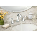 Eva 8 in. Widespread 2-Handle High-Arc Bathroom Faucet Trim Kit in Chrome (Valve Sold Separately)