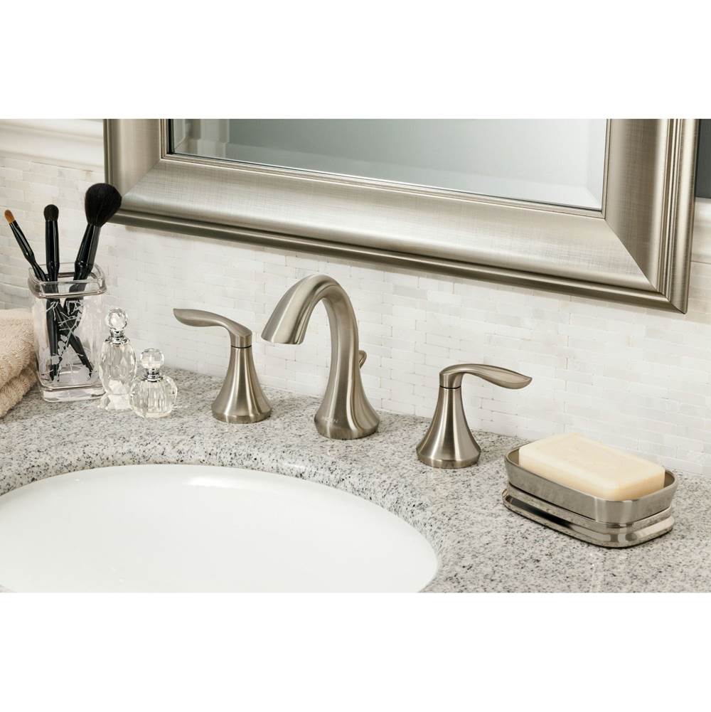 Eva 8 in. Widespread 2-Handle High-Arc Bathroom Faucet Trim Kit in Chrome (Valve Sold Separately)