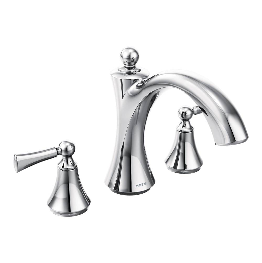 Wynford 2-Handle Deck-Mount High-Arc Roman Tub Faucet Trim Kit with Lever Handles in Chrome (Valve Sold Separately)