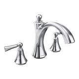Wynford 2-Handle Deck-Mount High-Arc Roman Tub Faucet Trim Kit with Lever Handles in Chrome (Valve Sold Separately)