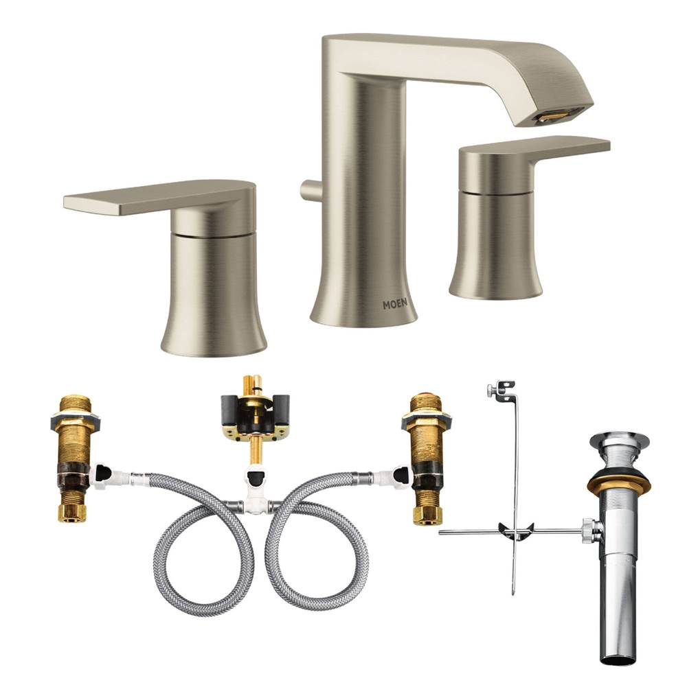 Widespread Bathroom Sink Faucet Rough-In Valve with Drain Assembly, Featuring M-PACT Technology