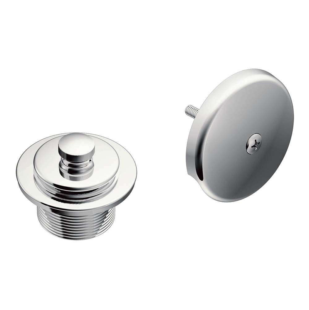 Push-N-Lock Metal Tub and Shower Drain Kit with 1-1/2 Inch Threads , Chrome