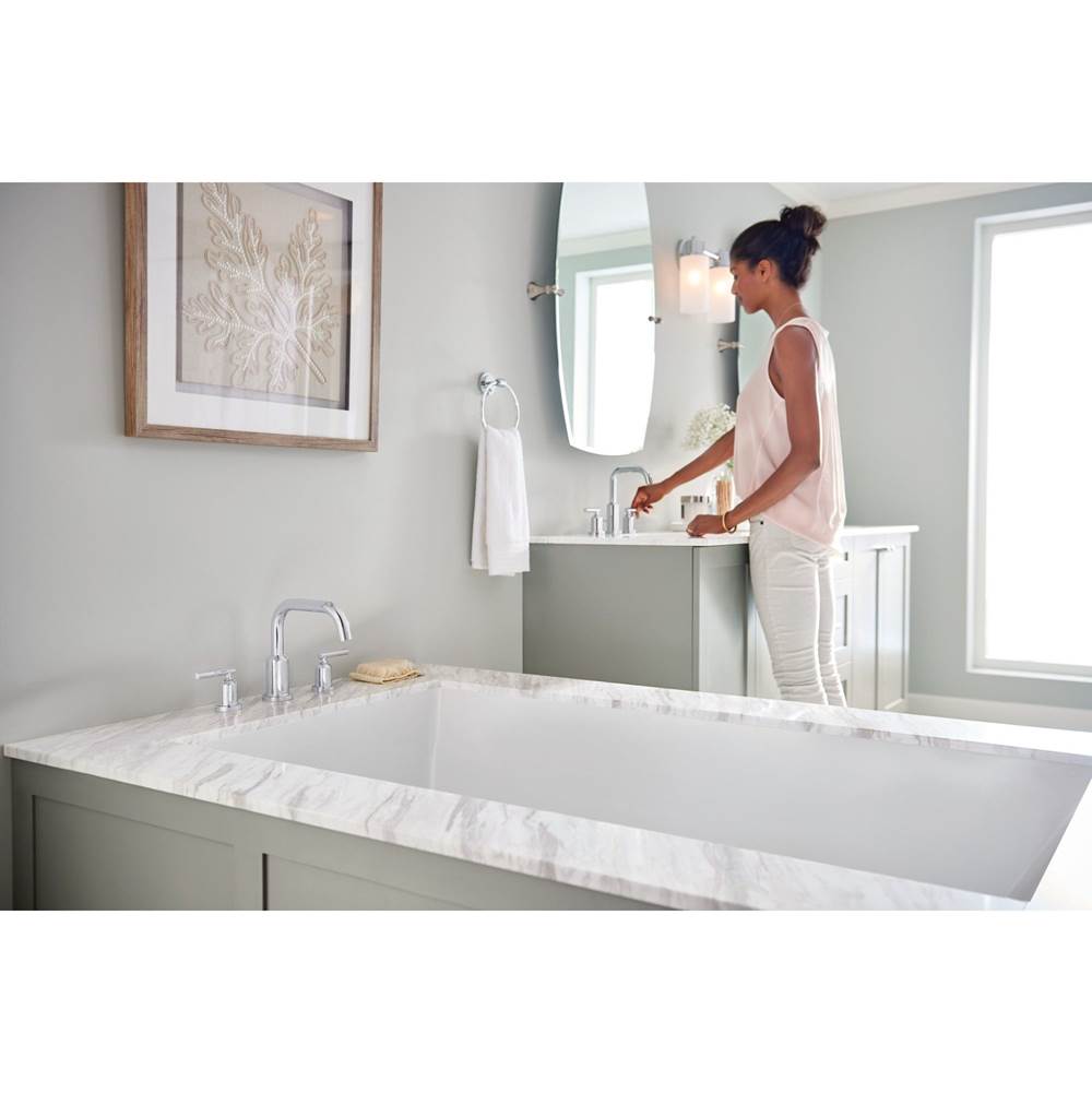 Gibson Two-Handle Deck Mounted Modern Roman Tub Faucet, Valve Required, Chrome