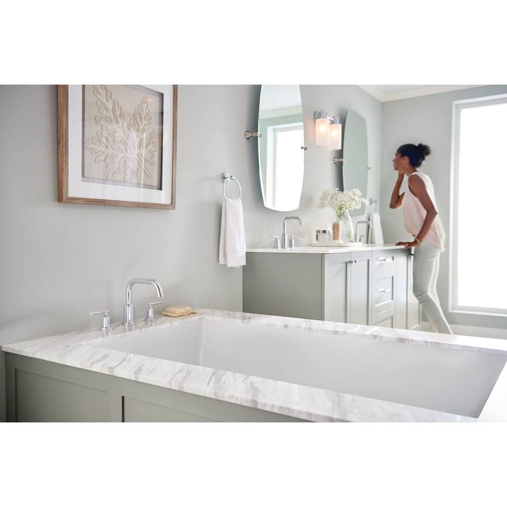 Gibson Two-Handle Deck Mounted Modern Roman Tub Faucet, Valve Required, Chrome