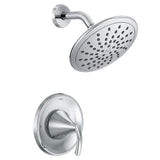 Moen - Glyde Posi-Temp Rain Shower 1-Handle Shower Only Faucet Trim Kit in Chrome (Valve Sold Separately) - Chrome