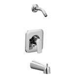 Moen - Rizon 1-Handle Posi-Temp Tub and Shower Faucet Trim Kit in Chrome (Shower Head and Valve Not Included) - Chrome